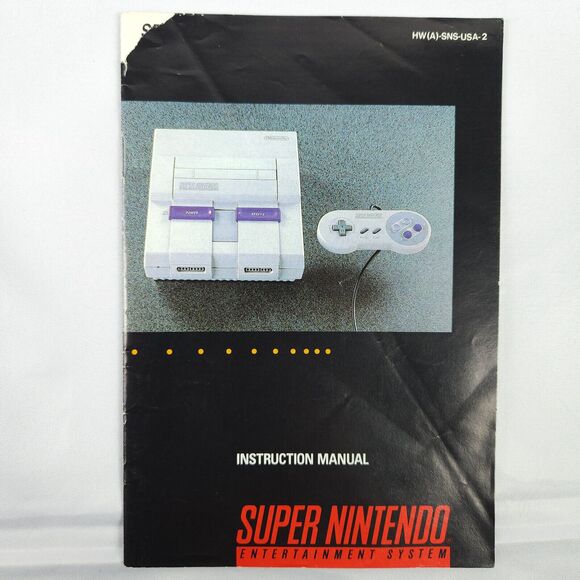 SNES Super Nintendo Entertainment System Console Instruction Manual *ONLY* - Picture 1 of 4